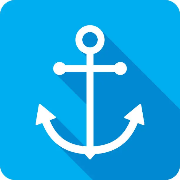 Vector illustration of Anchor Icon Silhouette