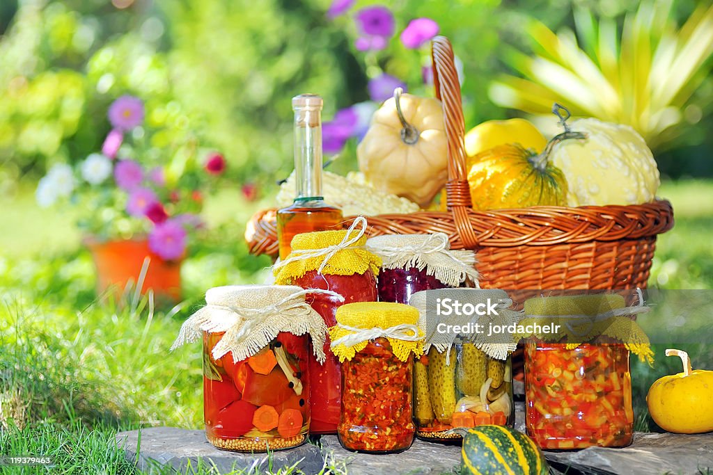 autumn preserves autumn preserves in garden Autumn Stock Photo