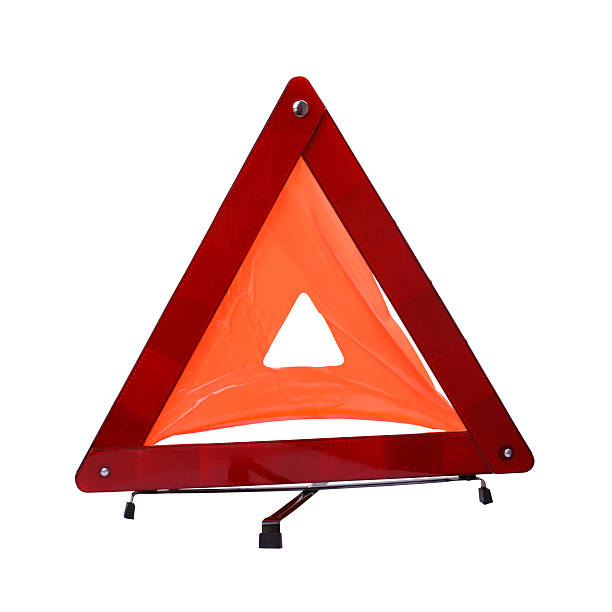 Warning Triangle Sign  isosceles triangle stock pictures, royalty-free photos & images
