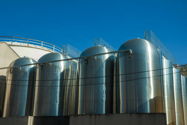 istock Steel storage tanks 1193805028