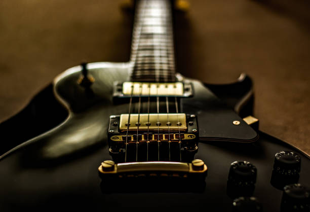 istock Black electric guitar 1193805950