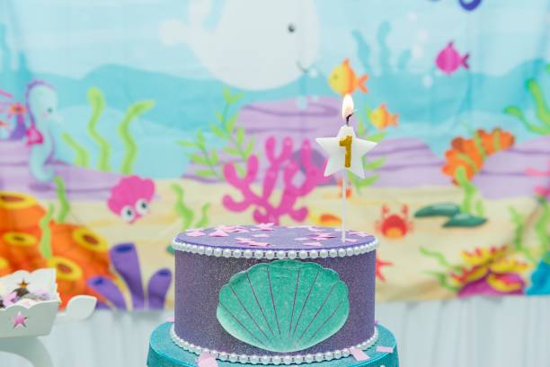 istock Lighted birthday candle in star shape 1193814182