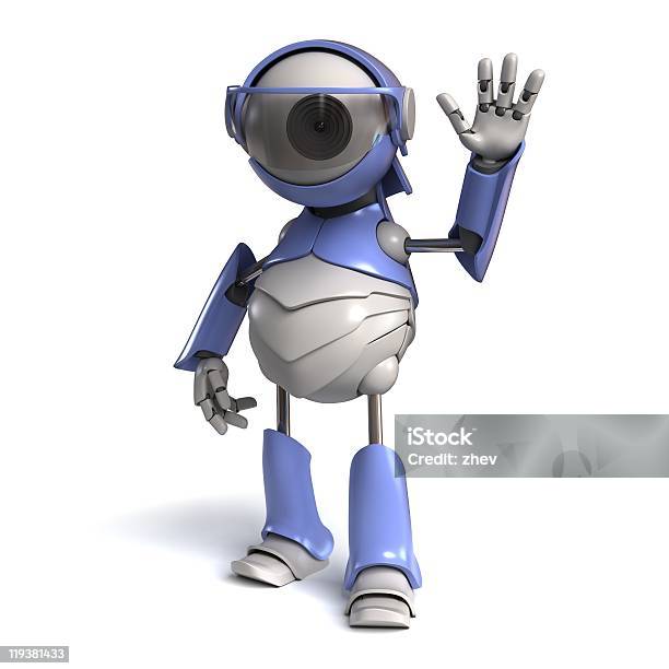 Robot Stock Photo - Download Image Now - Alien, Blue, Camera - Photographic Equipment