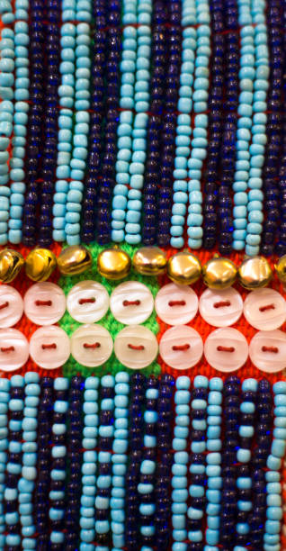 istock Traditional Vintage Pakistani Beaded Textile Detail (Close-Up) 1193817825