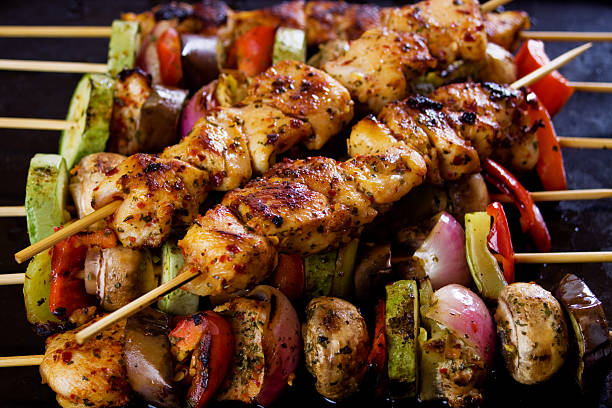 istock Grilled chicken meat and vegetable 119381799