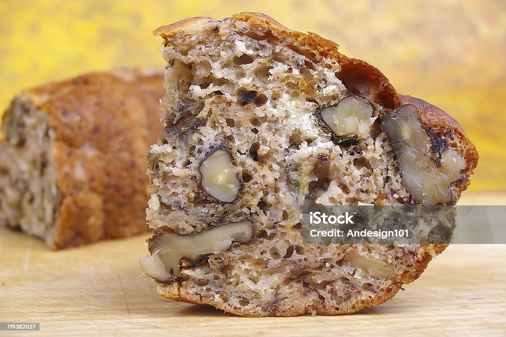 banana bread with walnuts  Baked Stock Photo
