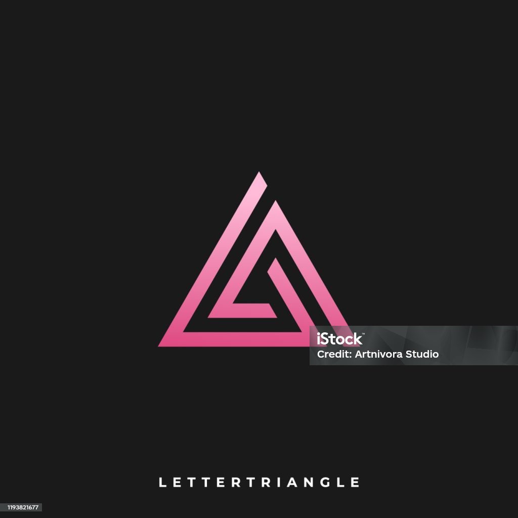 Triangel Writing Letter Triangle Illustration Vector Template Stock Illustration ...