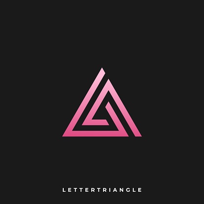 Triangled Letters Letter Triangle Illustration Vector Template Stock Illustration ...