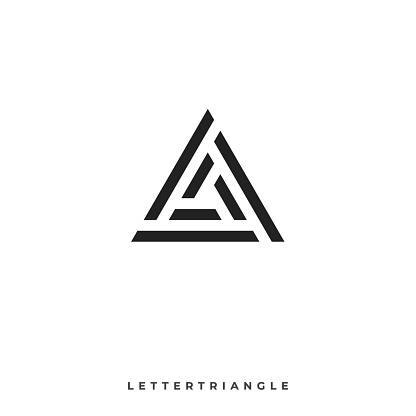 Triangle String Letters Letter Triangle Illustration Vector Template Stock Illustration ...