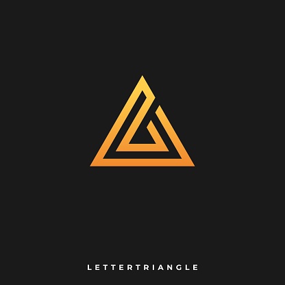 Triangled Letters Letter Triangle Illustration Vector Template Stock Illustration ...
