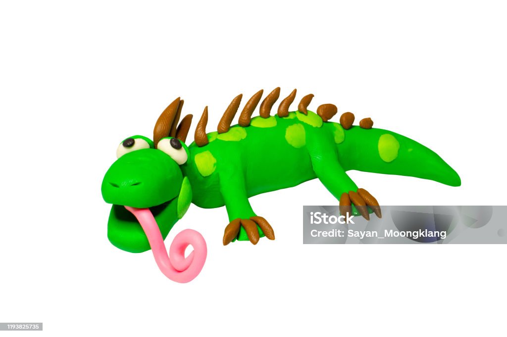 Cartoon Characters Iguana Isolated On White Background Wiht Clipping Path  Stock Photo - Download Image Now - iStock