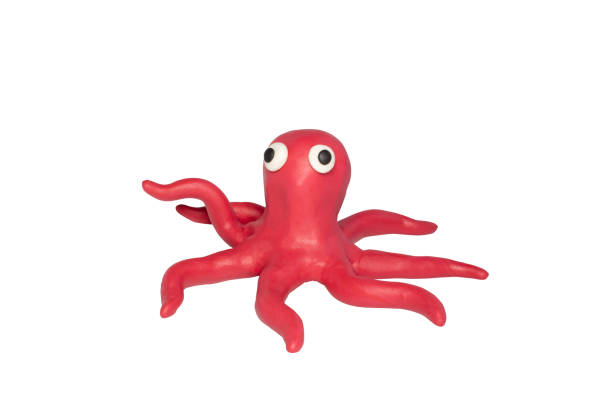 Cartoon Characters Octopus Isolated On White Background With Clipping Path  Stock Photo - Download Image Now - iStock