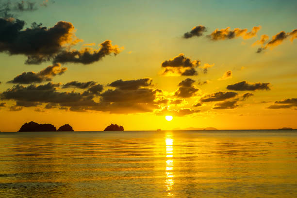 istock WONDERFUL SUNSET SKYLIGHT REFLECTS ON WATER 1193826219