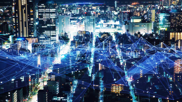 istock Smart city and communication network concept. 5G. LPWA (Low Power Wide Area). Wireless communication. 1193827029