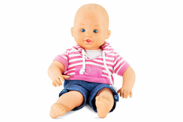 istock Plush baby boy doll isolated on white background with clipping path 1193833706