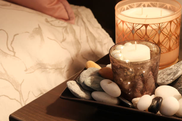 istock Candle arrangement interior home 1193835657