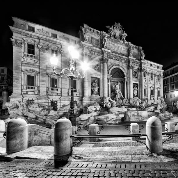 Famous Trevi Fountain In Rome, Italy