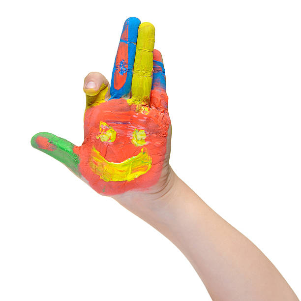 istock Children hand in paint. 119383875