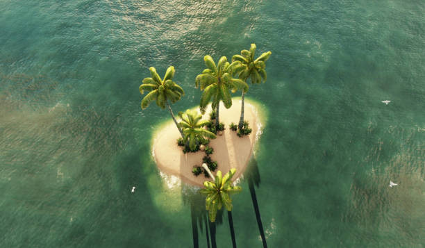 istock Tropical island. 3D illustration. 1193840741