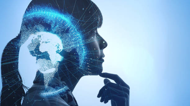 AI (Artificial Intelligence) concept. Global communication network. AI (Artificial Intelligence) concept. Global communication network. sense of science and technology stock pictures, royalty-free photos & images