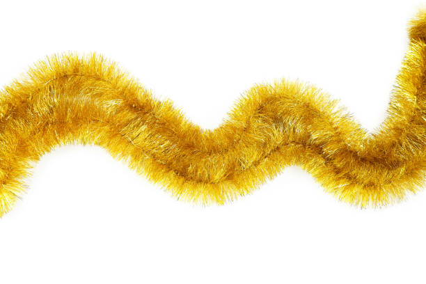 istock Christmas tinsel isolated on white background 1193846045
