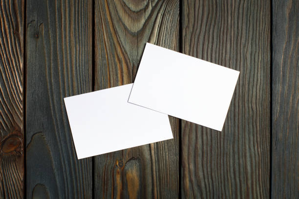 istock Two blank cards on wood 1193847742