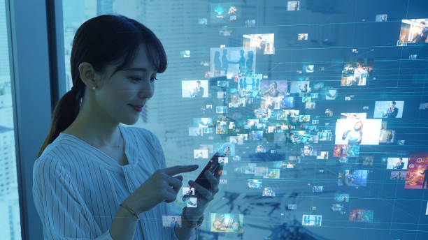 istock Social networking service concept. Streaming video. Video library. 1193851509