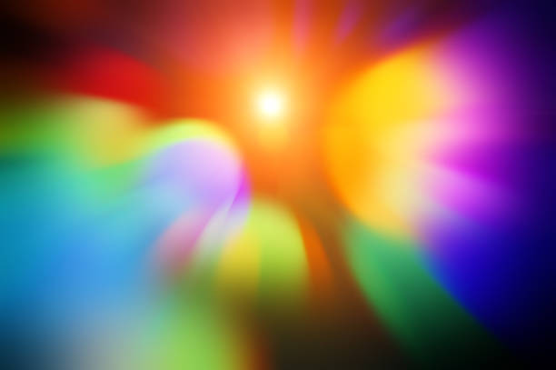 Abstract blurred radial color festive background