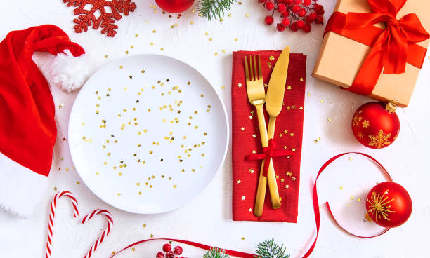 istock Christmas table. Holiday dinner concept. Selective focus. 1193859160