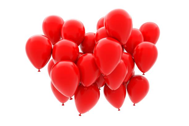 istock Realistic Celebrate Balloon Birthday Flying On Studio Background 1193860751