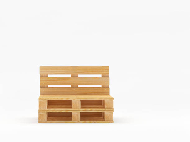 istock Empty wooden pallet chair 1193860777