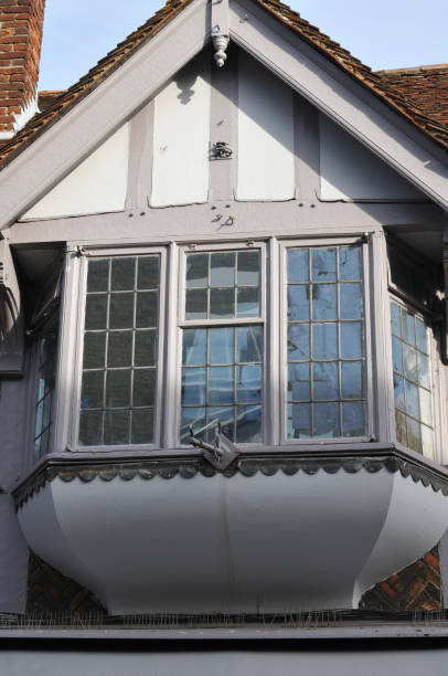 istock oriel window with leaded glass at half-timbered gable 1193862650