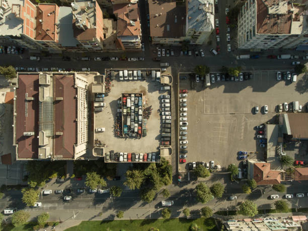 istock Birds eye view of a city 1193863049