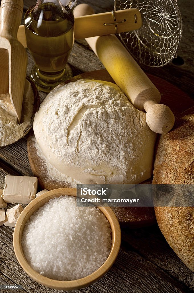 ingredients for homemade bread  Bakery Stock Photo