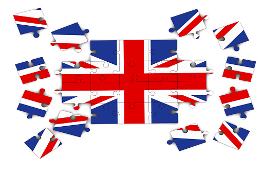 UK flag on puzzle