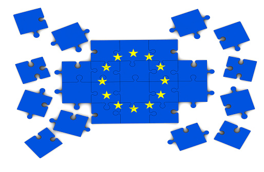 European Union Flag on Puzzle