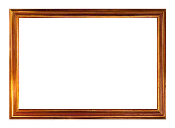 istock Gold picture frame, isolated on white 119387169
