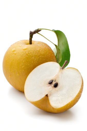 Full frame D'anjou pears at the farmer's market