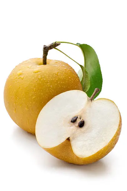 nashi pear isolated on white
