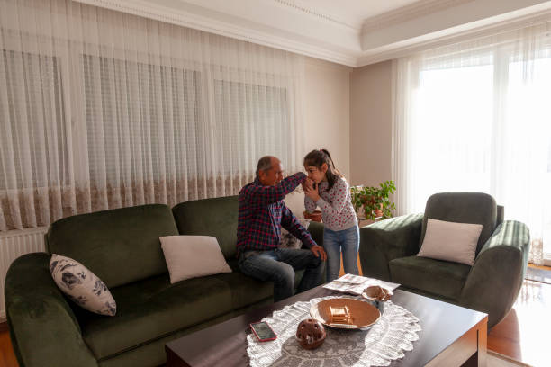 istock Hand kissing ceremony in Bayram 1193877005