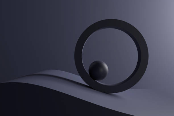 istock Abstract background of geometric shapes. 3D rendering. 1193878480