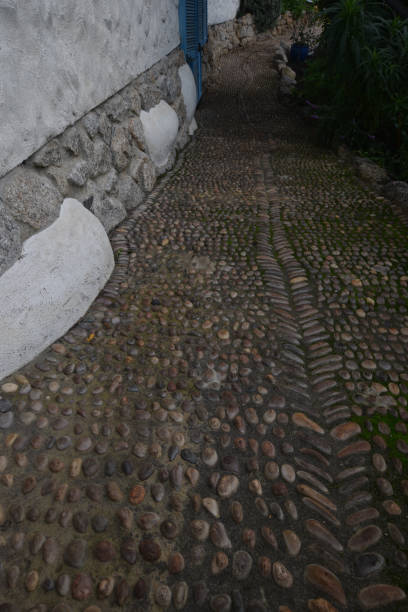 istock Cobbled streets between white washed houses 1193879560