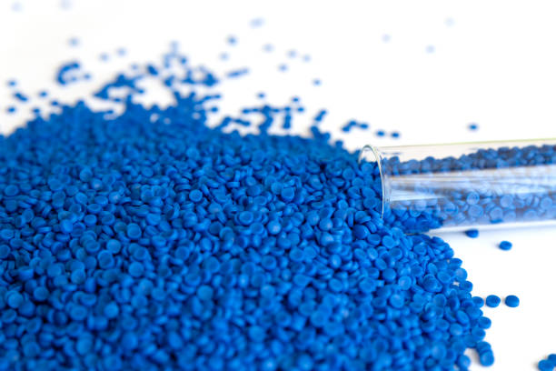 istock Close-up of plastic polymer granules. hand hold Polymer pellets. polymer plastic. compound polymer. 1193886020