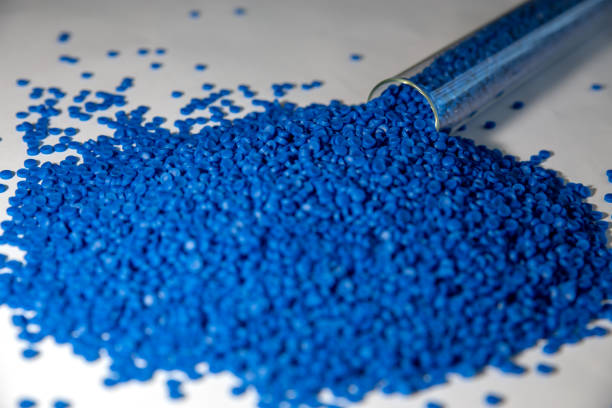 istock Close-up of plastic polymer granules. hand hold Polymer pellets. polymer plastic. compound polymer. 1193886553