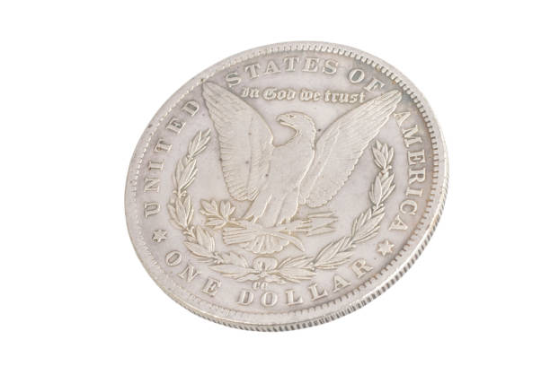 istock old vintage silver dollar isolated on background 1193894143
