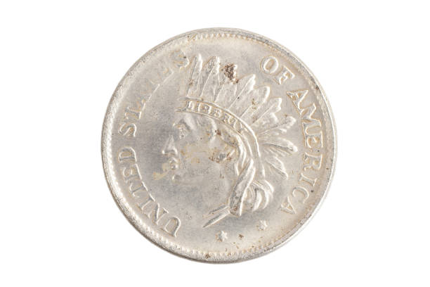 istock old vintage silver dollar isolated on background 1193894328