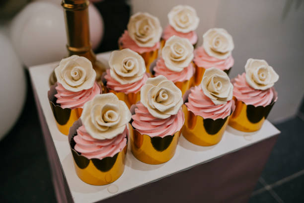 istock Colorful cakes and cookies decoration 1193904059