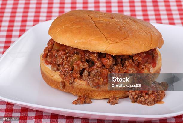 Salsa Sloppy Joe Stock Photo - Download Image Now - Sloppy Joe, Salsa Sauce, Plate