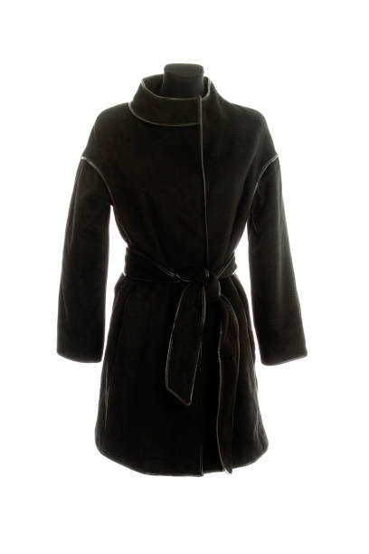istock Classic black women coat isolated on white 1193905568