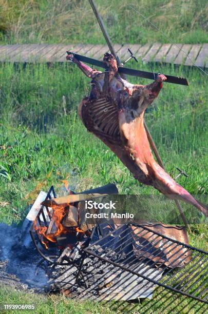 Traditional Barbecue At Cabo Polonio Uruguay Stock Photo - Download Image Now - Uruguay, Barbecue - Meal, Cabo Polonio